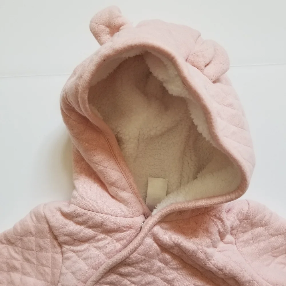 🍂 Carter's Quilted Sherpa Fleece Bodysuit Coat